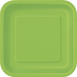 8 LIME GREEN 9" SQR PLT (PZ)