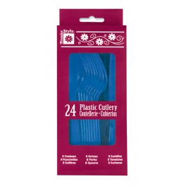 24 ASST CUTLERY-ROYL BLUE (PZ)