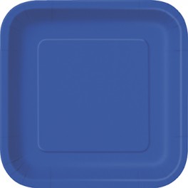 8 ROYAL BLUE 9" SQR PLT (PZ)