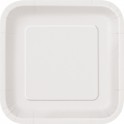 12 WHITE 7" SQUARE PLATE (PZ)