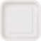 12 WHITE 7" SQUARE PLATE (PZ)