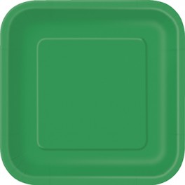 12 EMERLD GREEN 7" SQR PLT(PZ)