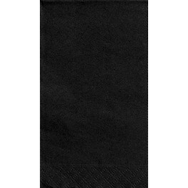40 BLACK GUEST NAPKINS (PZ)
