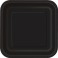 12 BLACK 7" SQUARE PLATE (PZ)
