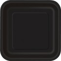 8 BLACK 9" SQUARE PLATE (PZ)