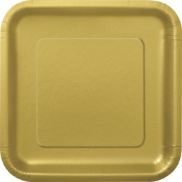 16 GOLD 7" SQUARE PLATES