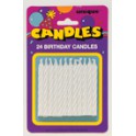 24 SPIRL B'DAY CANDLE-WHT