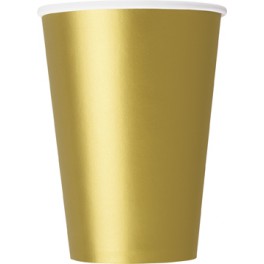 10 GOLD 12 OZ CUPS