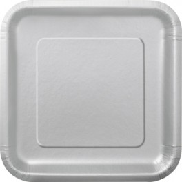 16 SILVER 7" SQUARE PLATES