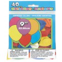 40CT 9''ASST COLOR BALLOON