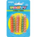 8 SPIRAL LOOP BDAY CANDLES