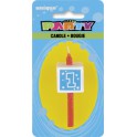 NUMERAL 1 GLITTER BLOCK CANDLE