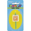 NUMERAL 3 GLITTER BLOCK CANDLE