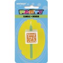 NUMERAL 7 GLITTER BLOCK CANDLE