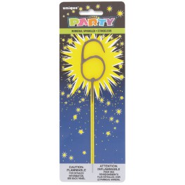 SPARKLER 7" NUMERAL 6