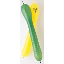 12 SQUIGGLY WORM BALLOONS