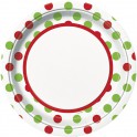 8 RED/GREEN DOT 9" PLATE