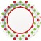 8 RED/GREEN DOT 9" PLATE
