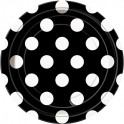 8 BLACK DOTS 7" PLATE