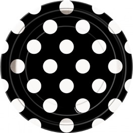 8 BLACK DOTS 7" PLATE