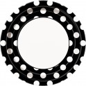 8 BLACK DOTS 9" PLATE