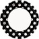 8 BLACK DOTS 9" PLATE