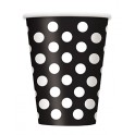 6 BLACK DOTS 12OZ CUPS