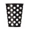 6 BLACK DOTS 12OZ CUPS