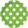 8 LIME GRN DOTS 7" PLATE