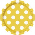 8 SUNFL YLLW DOTS 7" PLATE