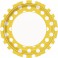 8 SUNFL YLLW DOTS 9" PLATE