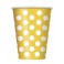 6 SUNFL YLLW DOTS 12OZ CUPS