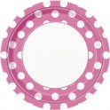 8 HOT PINK DOTS 9" PLATE