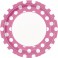 8 HOT PINK DOTS 9" PLATE