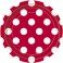 8 RUBY RED DOTS 7" PLATE