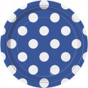 8 RYL BLUE DOTS 7" PLATE