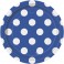 8 RYL BLUE DOTS 7" PLATE