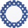 8 RYL BLUE DOTS 9" PLATE