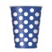 6 RYL BLUE DOTS 12OZ CUPS