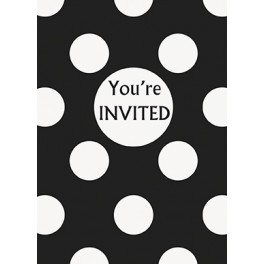 8 BLACK DOTS INVITES
