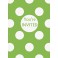 8 LIME GREEN DOTS INVITES