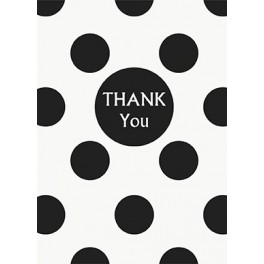8 BLACK DOTS THNK YOU NOTES
