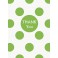 8 LIME GRN DOTS THNK YOU NOTES