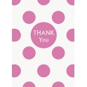 8 HOT PINK DOTS THNK YOU NOTES
