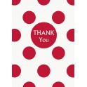 8 RUBY RED DOTS THNK YOU NOTES