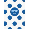 8 RYL BLUE DOTS THNK YOU NOTES