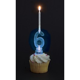 FLSHNG CNDL HLDR W/BDAY CNDL 6
