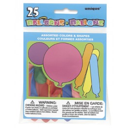 25 CT ASSORTED BALLOONS