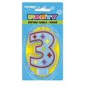 DECORATIVE BIRTHDAY CANDLE "3"