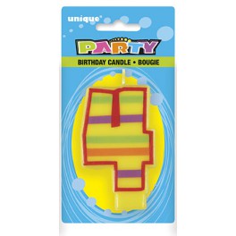 DECORATIVE BIRTHDAY CANDLE "4"